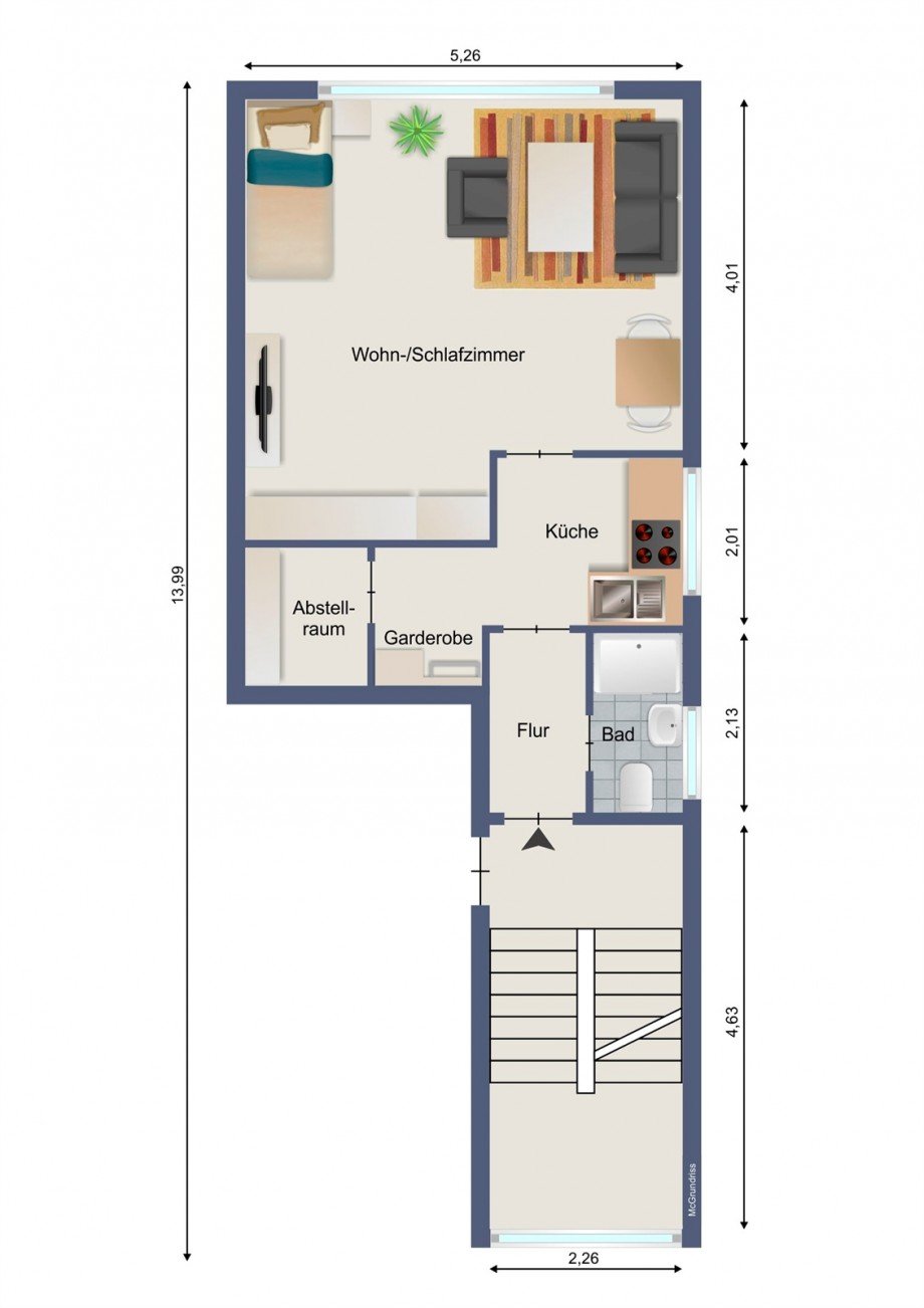 9581 bear. Grundriss Etagenwohnung Marl