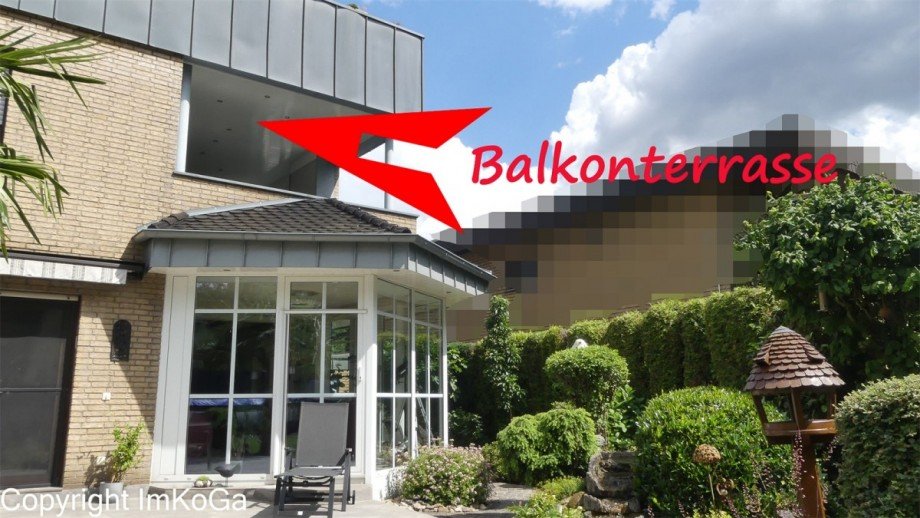 9570 Balkonterrasse mit Pfeil Etagenwohnung Marl