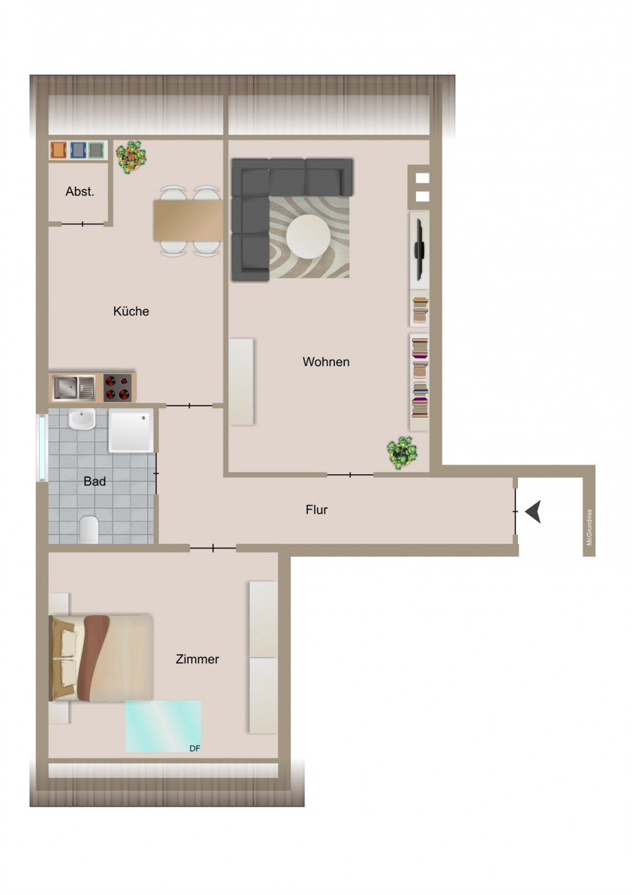9580 Grundriss Etagenwohnung Marl